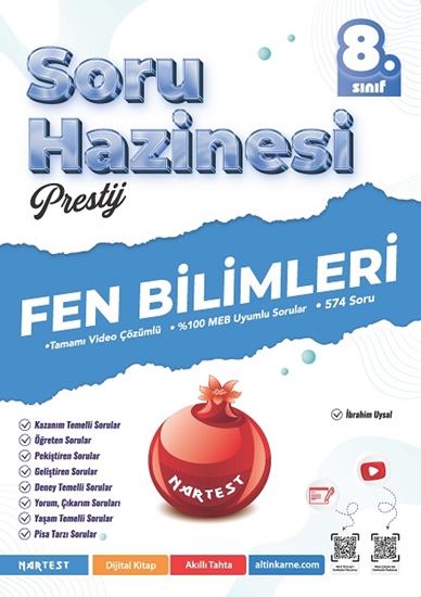 Nartest Yayınları 8. Sınıf Prestij Fen Bilimleri Soru Hazinesi