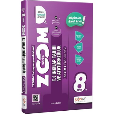 Günay Yayınları 8. Sınıf Zoom Serisi T.C. İnkılap Tarihi ve Atatürkçülük Soru Bankası