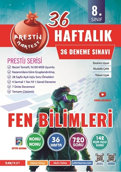 Nartest Yayınları 8. Sınıf Haftalık Fen Bilimleri Denemeleri