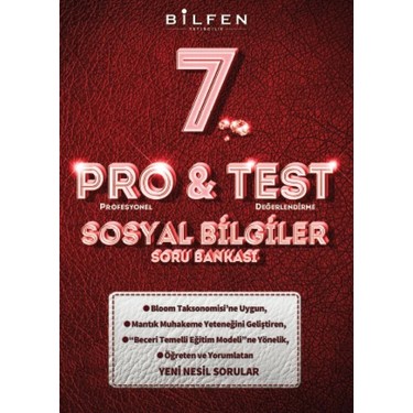 Bilfen Yayınları 7. Sınıf Pro&Test Sosyal Bilgiler Soru Bankası