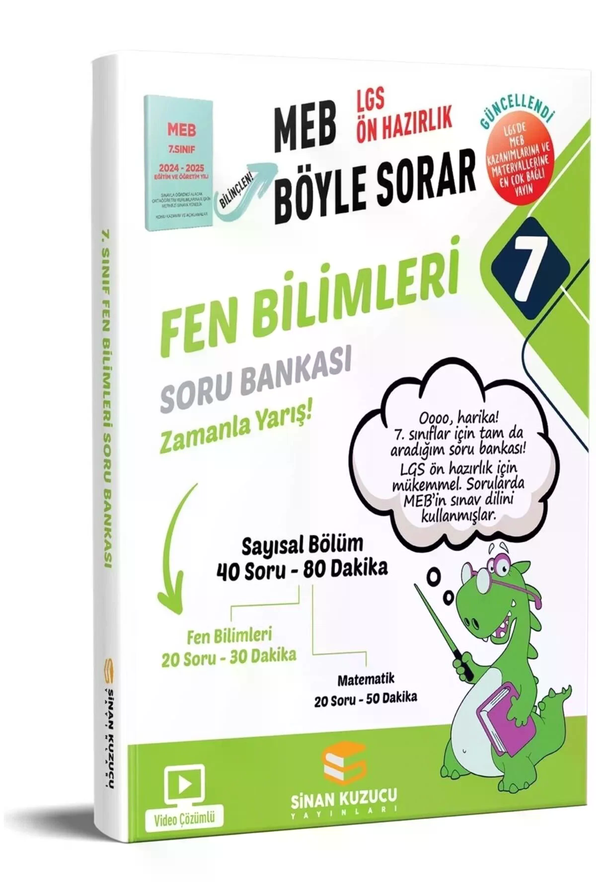 Sinan Kuzucu Yayınları 7. Sınıf Meb Böyle Sorar Fen Bilimleri Soru Bankası Video Çözümlü